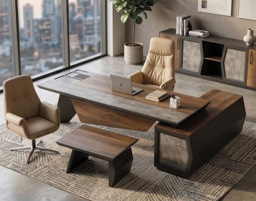 Estilo Etajerli Yönetici Masa Takımı